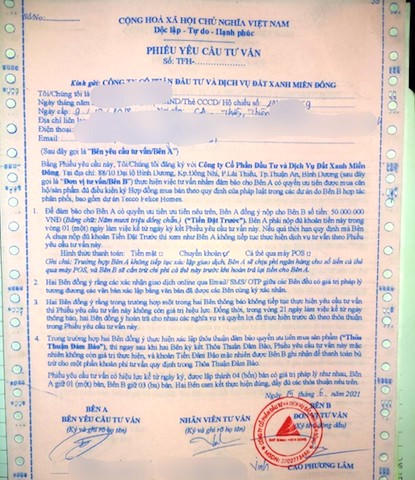 Huy động vốn trái phép bằng hình thức "phiếu yêu cầu tư vấn". &nbsp;