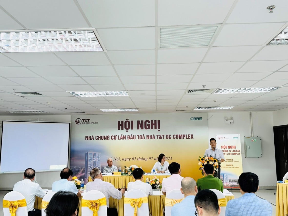 Đại diện T&T Management – đơn vị được chủ đầu tư ủy quyền phát biểu khai mạc Hội nghị. &nbsp;