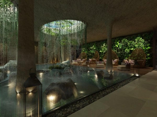 Giếng trời lấy cảm hứng từ hố sụt của hang Sơn Đoòng. Ảnh:&nbsp;Fusionhotelgroup