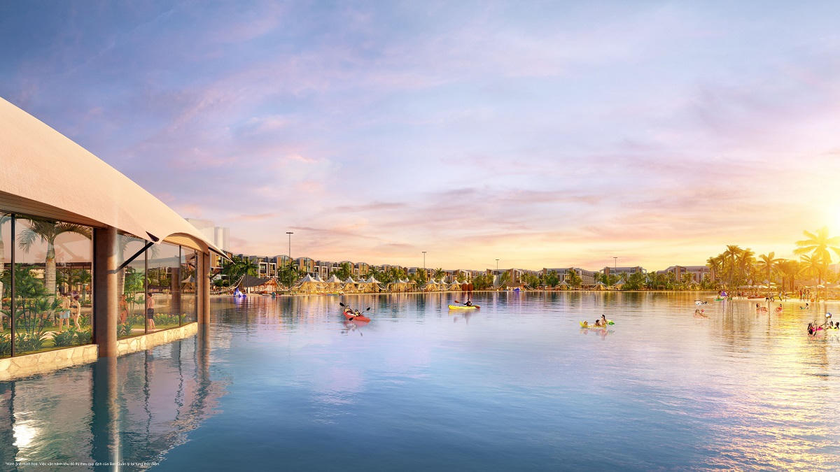 Biển hồ độc đáo trong lòng dự án cũng là một tiện ích tạo cảm hứng sống biển cho cư dân tương lai của dự án. &nbsp;