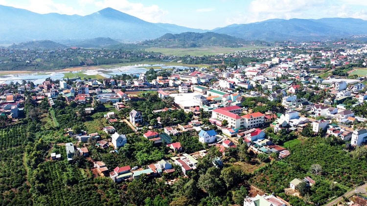 Một góc thị trấn Di Linh. &nbsp;