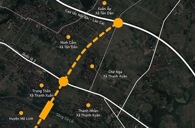 Toàn cảnh sẽ xây dựng vị trí cầu vượt Cà Lô, song hành cùng tuyến đường Vành đai 4 - Vùng Thủ đô. Ảnh: Internet &nbsp;