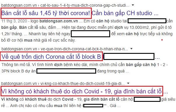 Thông tin bán cắt lỗ căn hộ vì dịch Covid-19.&nbsp;