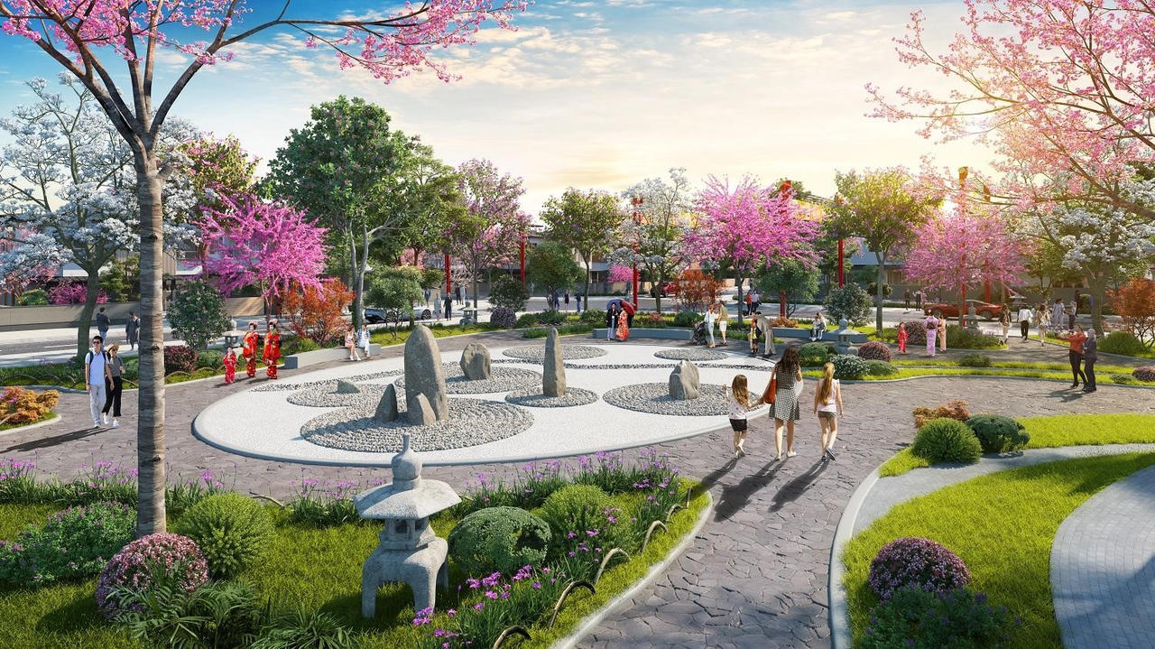 Hệ thống tiện ích hoàn chỉnh sẽ làm giàu trải nghiệm cho du khách khi đến phân khu Koto. Ảnh phối cảnh minh họa &nbsp;