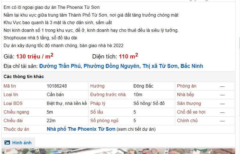 Giá đất trung bình tại TP Từ Sơn hiện dao động từ 35 – 40 triệu đồng/m2. Đất quanh các dự án lớn, mặt tiền trung tâm thành phố đội lên gấp 2- 3 lần. &nbsp;