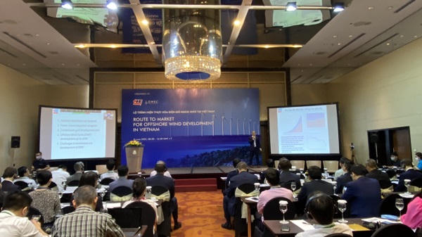 Hội thảo “Lộ trình hiện thực hóa điện gió ngoài khơi tại Việt Nam: Hướng đến mục tiêu của Quy hoạch điện VIII và Cam kết Net Zero”. (Ảnh: Hà Anh). &nbsp;