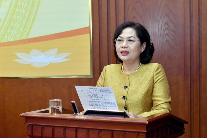 Theo Thống đốc, về vấn đề vốn tín dụng cần phải có sự nỗ lực từ hai phía, không chỉ ngân hàng mà cả các doanh nghiệp bất động sản. (Ảnh: SBV) &nbsp;