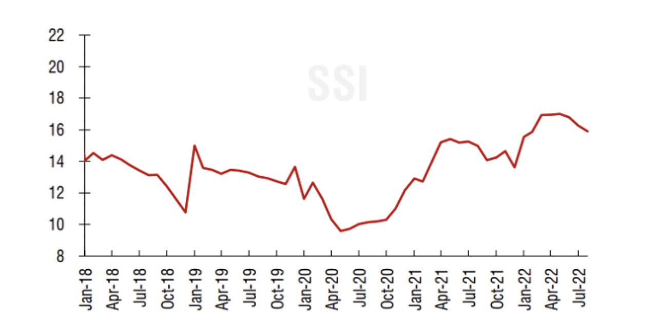 Biểu đồ tăng trưởng tín dụng (Nguồn: SSI)