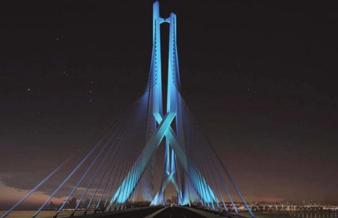 Cây cầu Tứ Liên trong tương lai dự kiến sẽ trở thành biểu tượng mới của Hà Nội. Ảnh: Internet