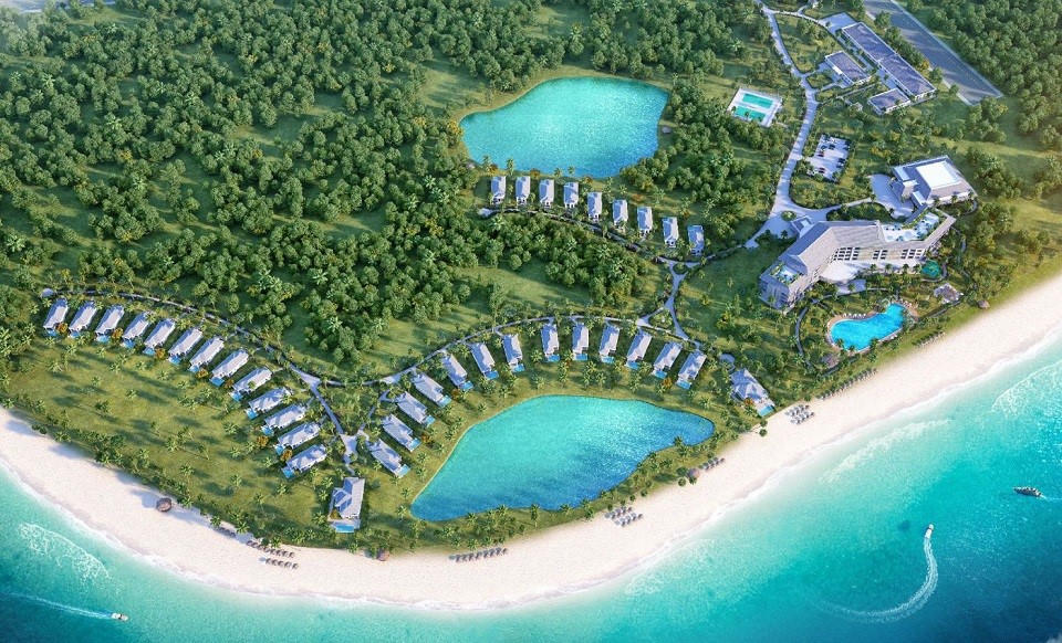 Phối cảnh dự án Quần thể du lịch nghỉ dưỡng sinh thái và vui chơi giải trí FLC Nghệ An tại xã Nghi Tiến, huyện Nghi Lộc. &nbsp;