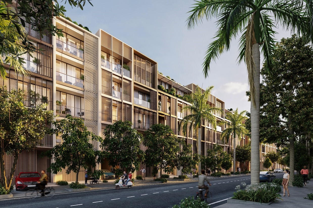 Thiết kế nhà phố Soho hài hòa giữa kiến trúc hiện đại và âm hưởng đô thị Việt Nam. Ảnh: Foster+Partners &nbsp;