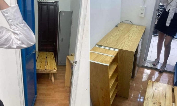 Căn phòng trọ cho thuê với giá 1,9 triệu/tháng gây xôn xao mạng xã hội những ngày qua. Ảnh: Facebook&nbsp;