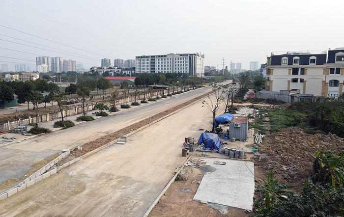 Đường rộng 40m hướng đến KĐT Xuân Phương vẫn dang dở sau nhiều năm xây dựng