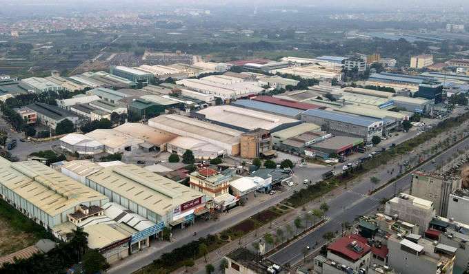 Cụm công nghiệp Lai Xá, xã Kim Chung (huyện Hoài Đức) - Ảnh Hanoimoi &nbsp;
