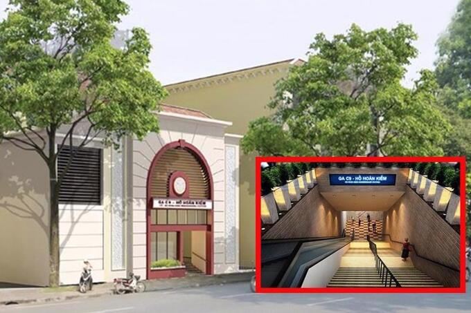 Phối cảnh nhà ga C9 - Hồ Hoàn Kiếm trong tương lai. Ảnh: Internet