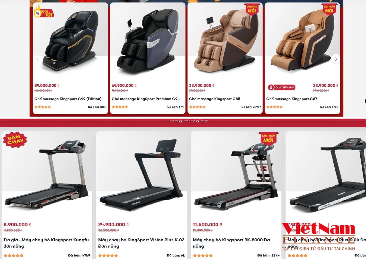 Mỗi sản phẩm mang nhãn hàng KINGSPORT có giá từ vài triệu đến hàng chục triệu đồng được giới thiệu bày bán trên thị trường... &nbsp;