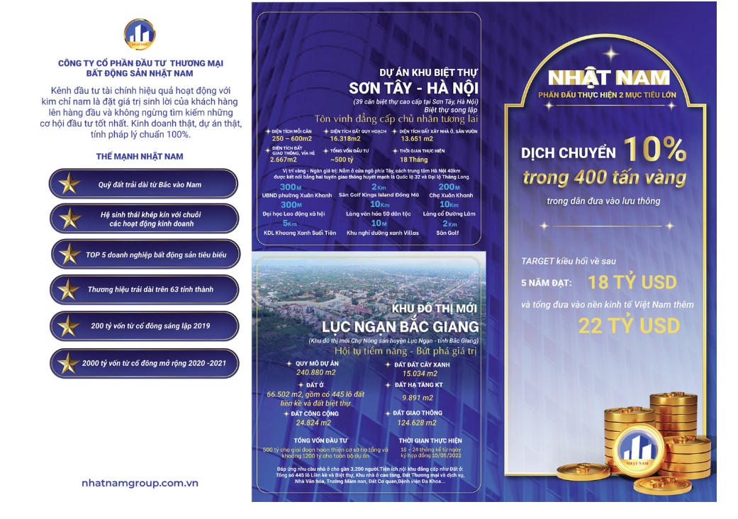 BĐS Nhật Nam tự “nổ” trên trang chủ của mình. &nbsp; &nbsp;