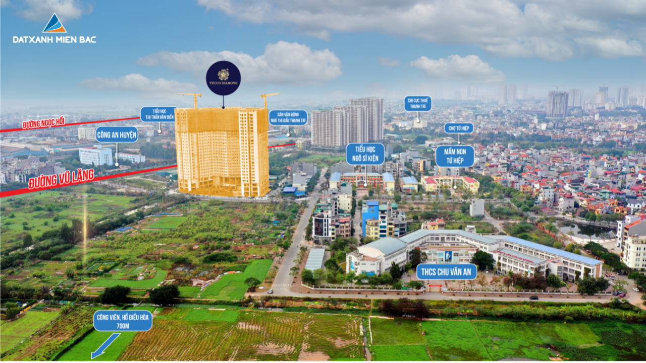 Vị trí đa điểm kết nối tạo lợi thế “vàng” cho chung cư Tecco Diamond &nbsp;