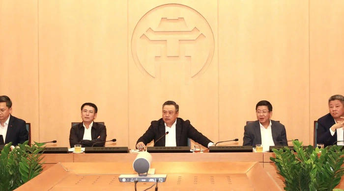 Chủ tịch UBND TP. Hà Nội Trần Sỹ Thanh - Trưởng Ban Chỉ đạo về thực hiện các biện pháp phòng, chống lãng phí của UBND TP chủ trì phiên họp thứ 2 của Ban Chỉ đạo