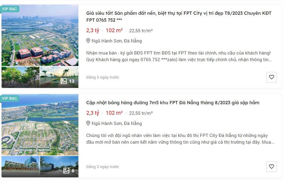 Giá đất nền dự án FPT Đà Nẵng giảm sâu chỉ từ 2,3 tỷ đồng &nbsp;