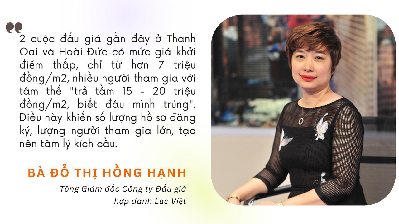 Longform: Phía sau những cơn sốt đấu giá đất tại huyện vùng ven Hà Nội
