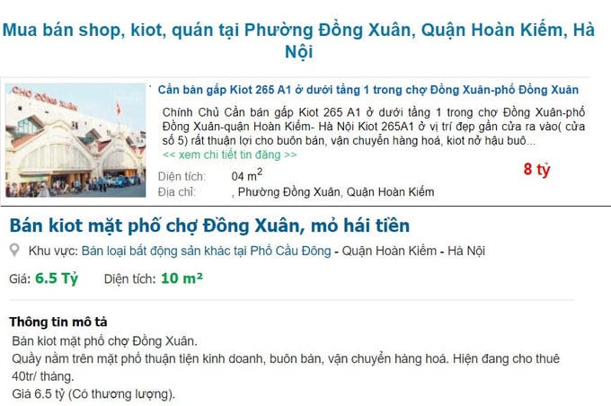 Khu chợ lâu đời nhất Thủ đô Hà Nội có giá bán 1m2 bằng cả căn chung cư