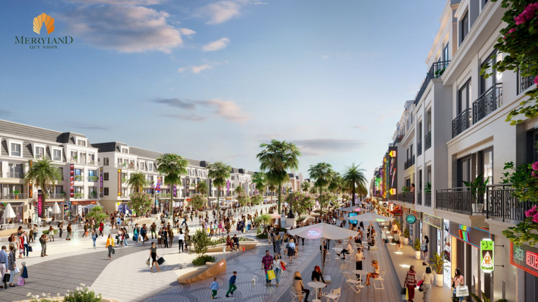 Phối cảnh Bizhouse tại MerryLand Quy Nhơn. &nbsp;