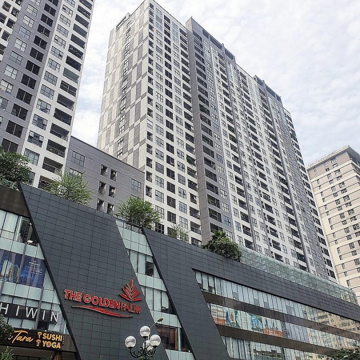 Dự án Golden Palm trước đó từng bị cư dân treo băng rôn tố loạt sai phạm của chủ đầu tư