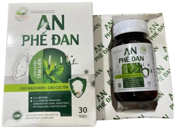 Cảnh báo sản phẩm An Phế Đan chưa được cấp phép lưu hành