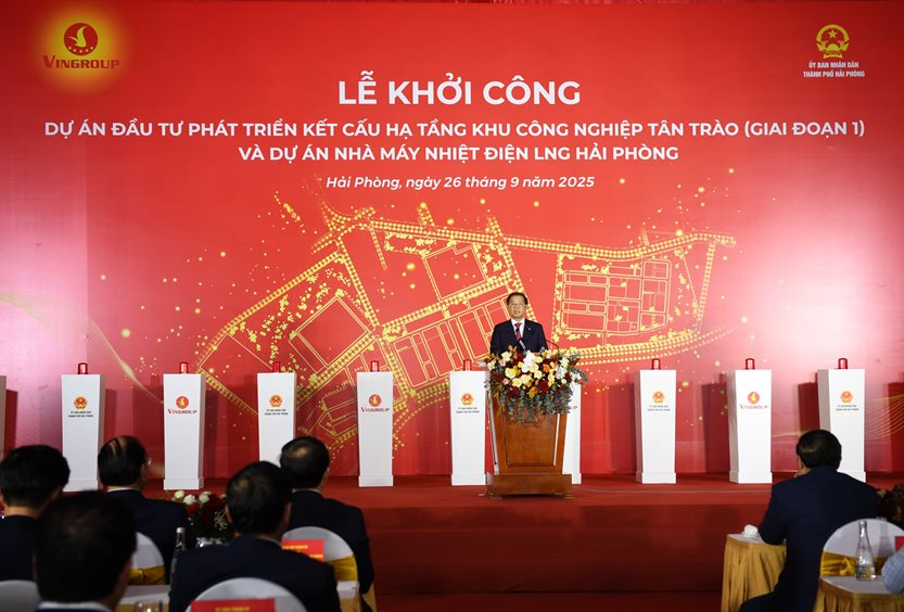 Tập đoàn Vingroup khởi công khu công nghiệp Tân Trào và nhà máy nhiệt điện LNG Hải Phòng