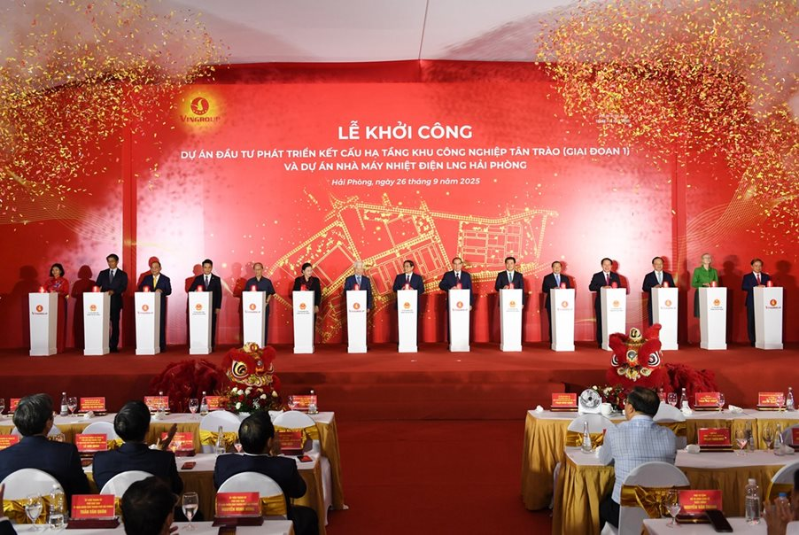 Tập đoàn Vingroup khởi công khu công nghiệp Tân Trào và nhà máy nhiệt điện LNG Hải Phòng
