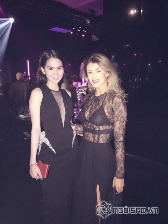 Ngọc Trinh mặc thanh lịch, 'đọ sắc' cùng dàn thiên thần Victoria's Secret victoria secret 2014, victoria secret fashion show 2014, ngoc trinh, thien than victoria secret, nu hoang noi y