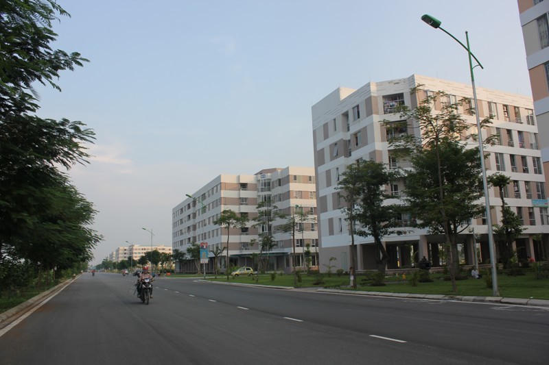 nhà thu nhập thấp, khu đô thị Đặng Xá, Gia Lâm, khu đô thị kiểu mẫu, nước bẩn, công trình xuống cấp nhà thu nhập thấp, khu đô thị Đặng Xá, Gia Lâm, khu đô thị kiểu mẫu, nước bẩn, công trình xuống cấp