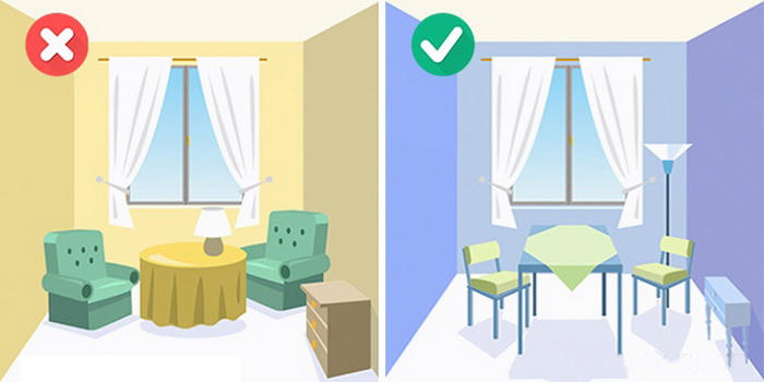 10 mẹo bố trí nội thất giúp nhà chật trở nên rộng rãi và thoáng mát