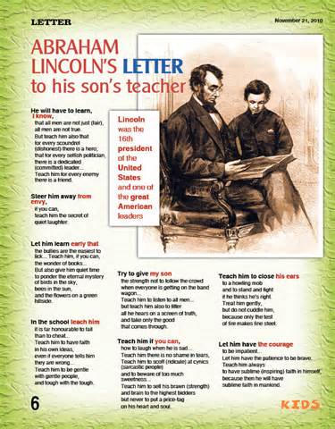 Bức thư tổng thống Abraham Lincoln gửi thầy giáo của con trai, bất kỳ bậc cha mẹ nào cũng nên đọc