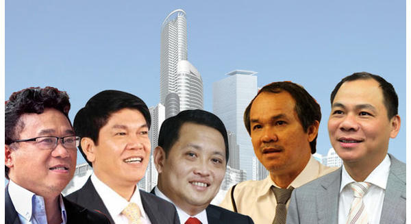 10 doanh nhân BĐS giàu nhất sàn chứng khoán Việt Nam