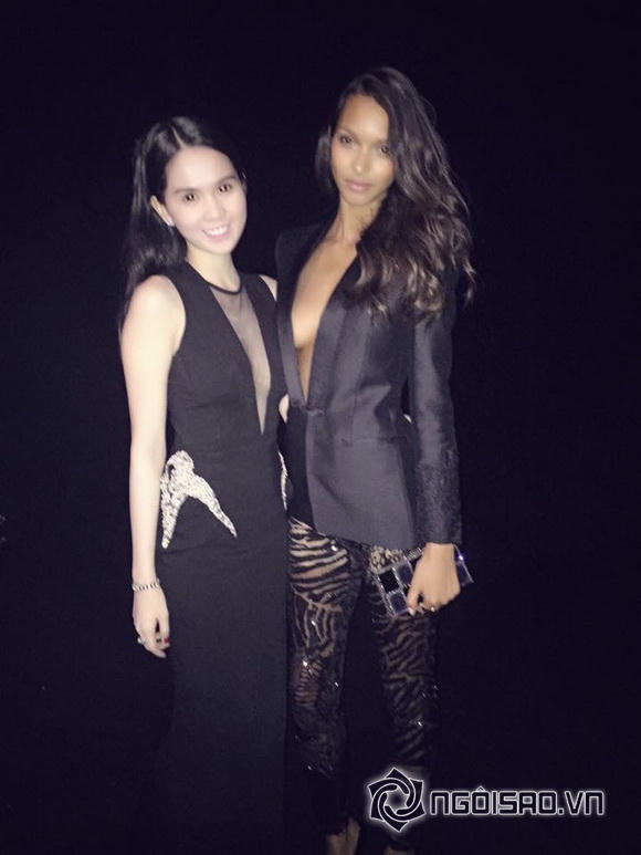 Ngọc Trinh mặc thanh lịch, 'đọ sắc' cùng dàn thiên thần Victoria's Secret victoria secret 2014, victoria secret fashion show 2014, ngoc trinh, thien than victoria secret, nu hoang noi y