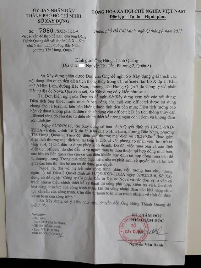 Thêm nhiều khách hàng tố Novaland không chỉ "ăn gian" diện tích mà chất lượng cũng có vấn đề