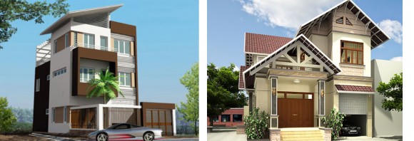 Những cách phối màu sơn mặt tiền đẹp và hiện đại