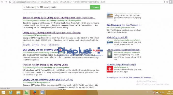 Không quá khó đề tìm thông tin bán căn hộ chung cư 317 Trường Chinh.