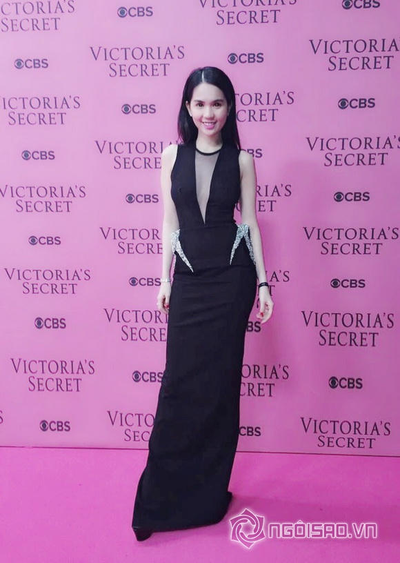 Ngọc Trinh mặc thanh lịch, 'đọ sắc' cùng dàn thiên thần Victoria's Secret victoria secret 2014, victoria secret fashion show 2014, ngoc trinh, thien than victoria secret, nu hoang noi y