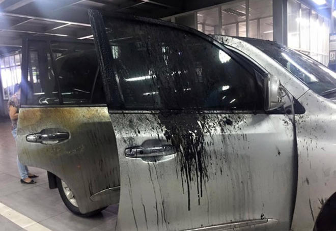 Cận cảnh Ôtô Lexus, xe ga tiền tỷ bị thiêu cháy trong hầm chung cư Xa La