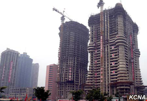 Triều Tiên xây tòa nhà 70 tầng chỉ trong 74 ngày