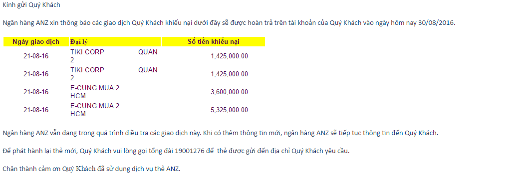 Thêm chủ thẻ ANZ “bốc hơi” hơn 11 triệu đồng trong tài khoản thẻ