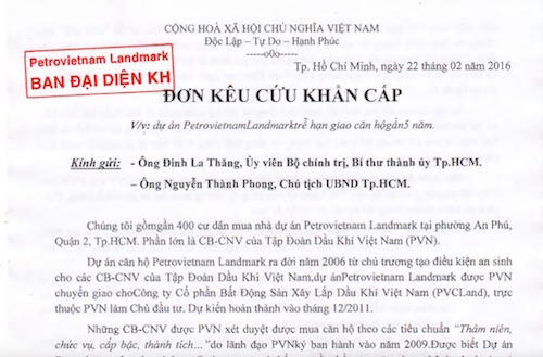 Chung cư "đắp chiếu" nhiều năm, cầu cứu khẩn cấp đến Bí thư Đinh La Thăng