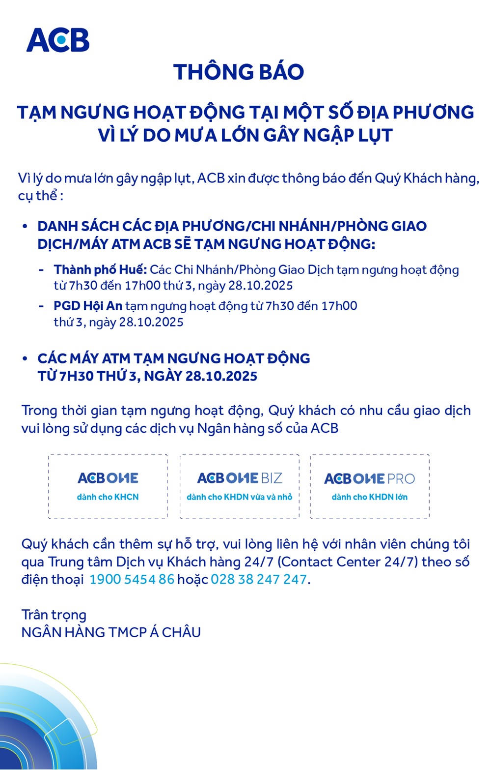 Nhiều ngân hàng tạm ngừng hoạt động tại Huế, Quảng Nam do mưa lớn gây ngập lụt - ảnh 1