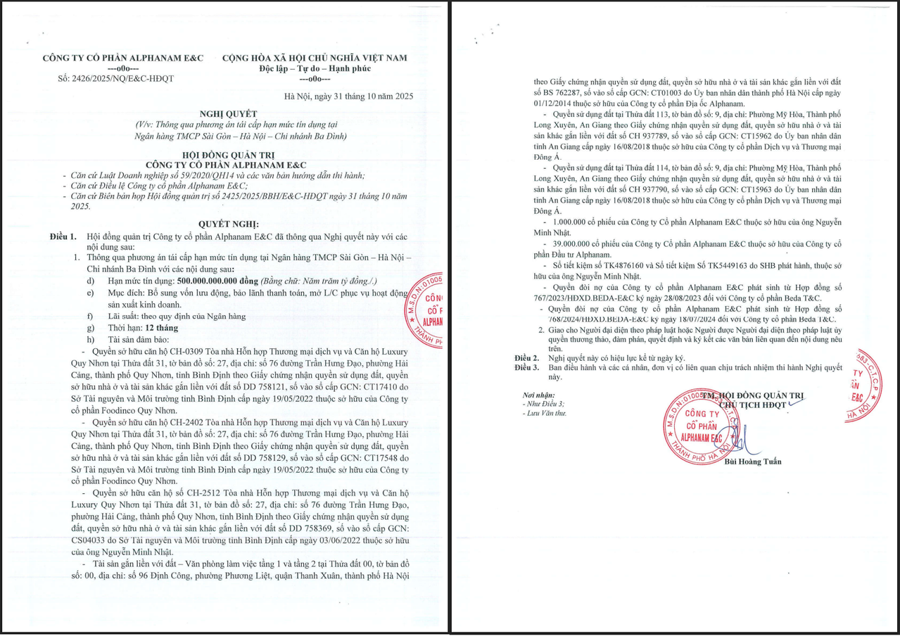 Nguồn: Alphanam E&C.