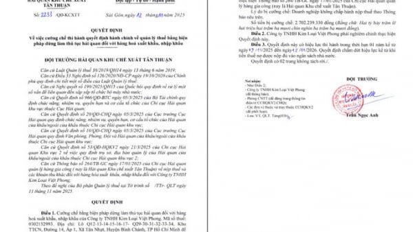 Kim Loại Việt Phong rời khỏi địa chỉ đăng ký kinh doanh trước khi bị cưỡng chế thuế hơn 2,7 tỷ đồng