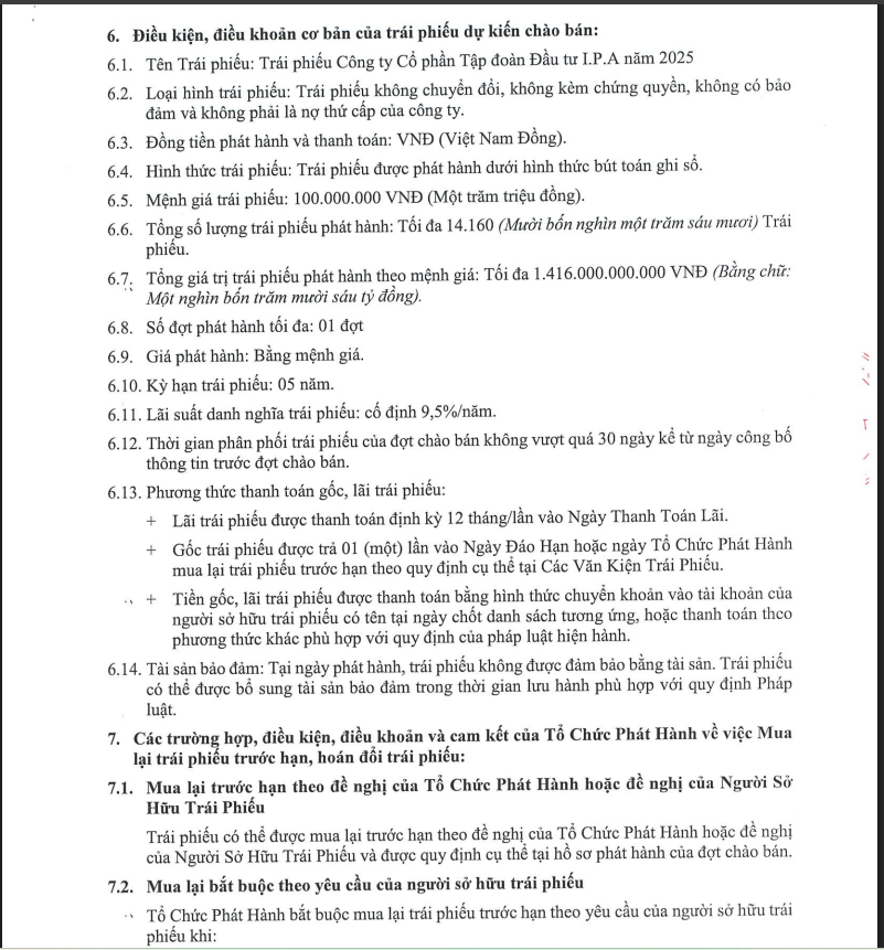 IPA dự kiến phát hành tối đa 1.416 tỷ đồng trái phiếu.