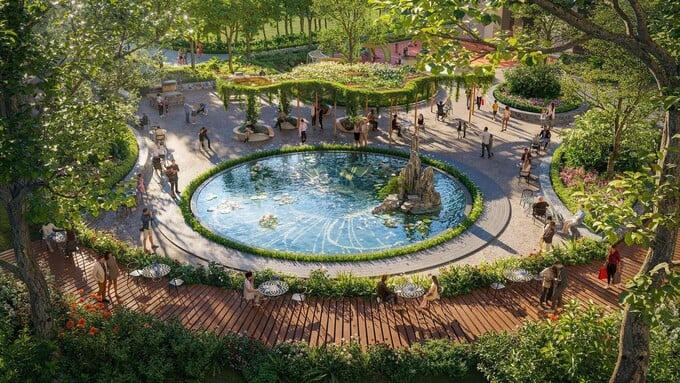 Chủ đầu tư Sun Group dành hơn 11.000m2 đất “vàng” để kiến tạo không gian xanh cho cư dân. Ảnh: Sun Property.